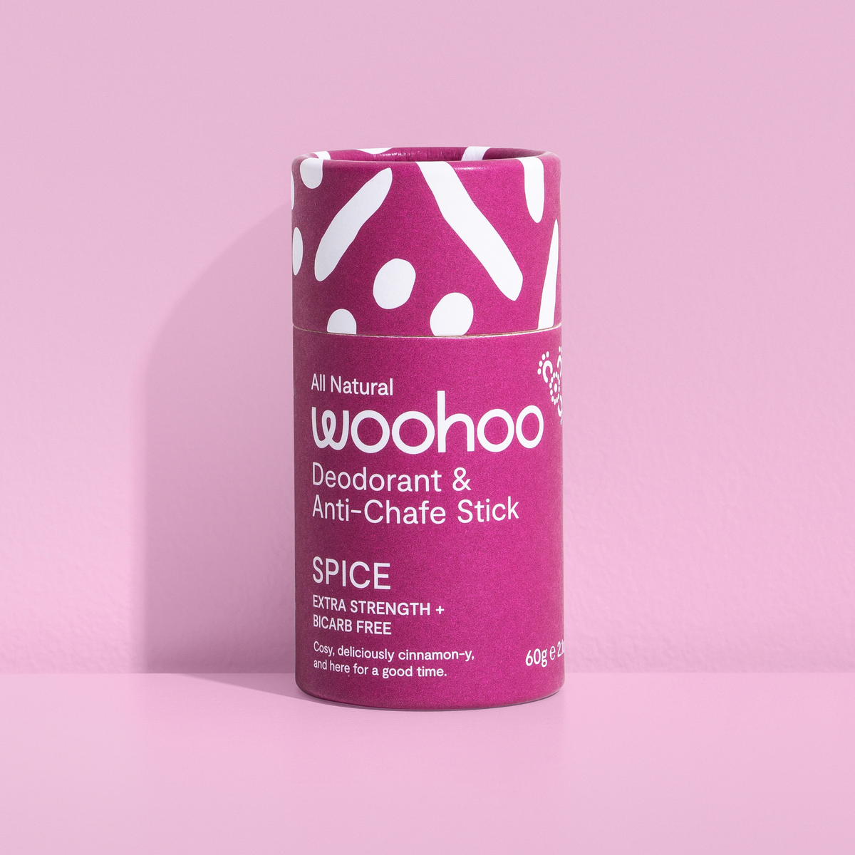 Woohoo Natural Deodorant Stick 60g - Factory 2nds