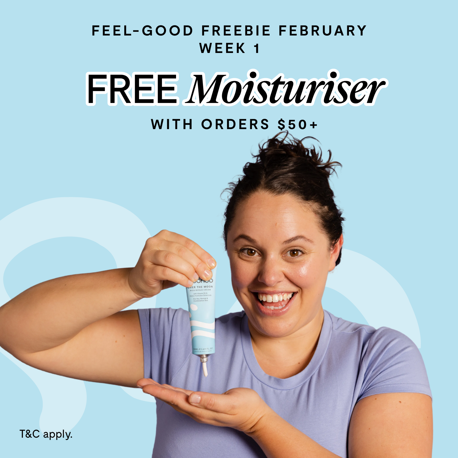 Free Moisturiser with orders over $50