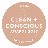 WINNER - EDITORS CHOICE - 2023 Clean and Conscious Awards "Best Lip Balm"