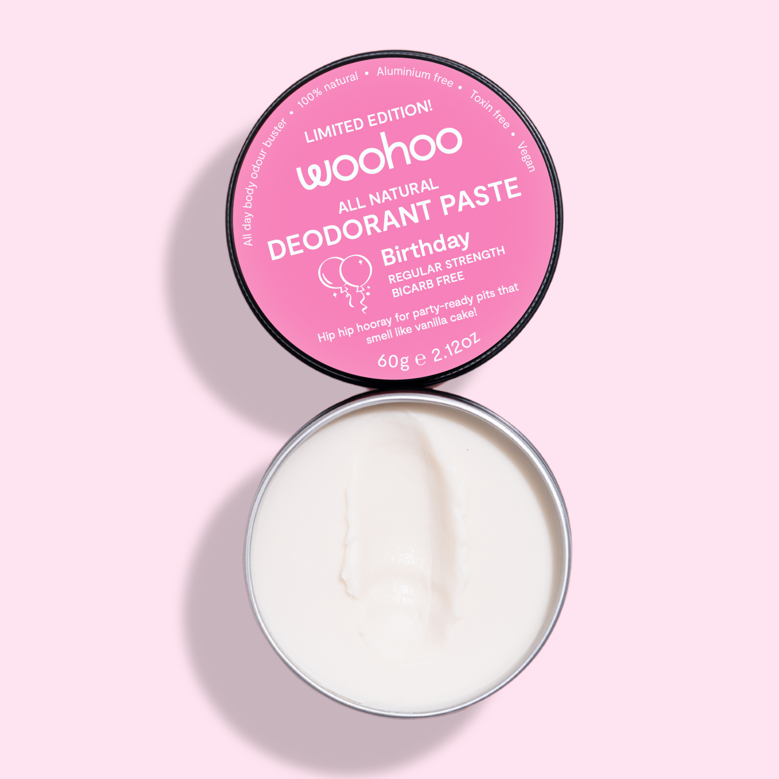 Woohoo All Natural Deodorant Paste (Birthday) 60g
