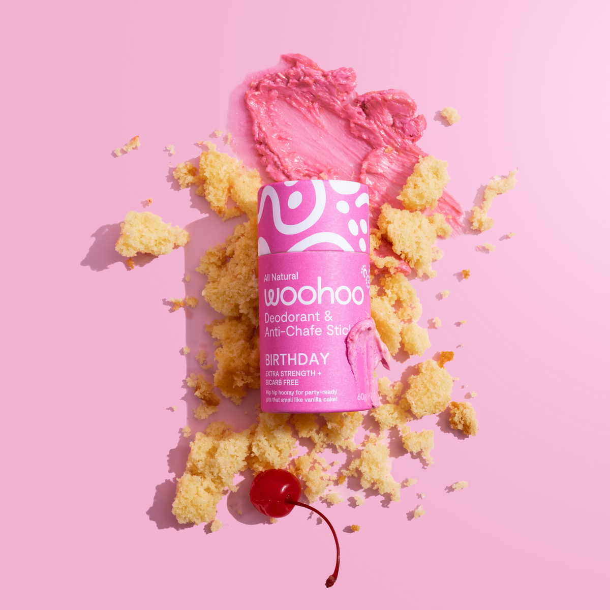 Woohoo Natural Deodorant &amp; Anti-Chafe Stick (Birthday) 60g