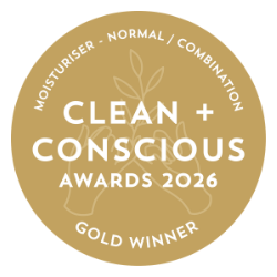 GOLD - Best Moisturiser for Normal/Combination Skin - Clean + Conscious Awards 2026
