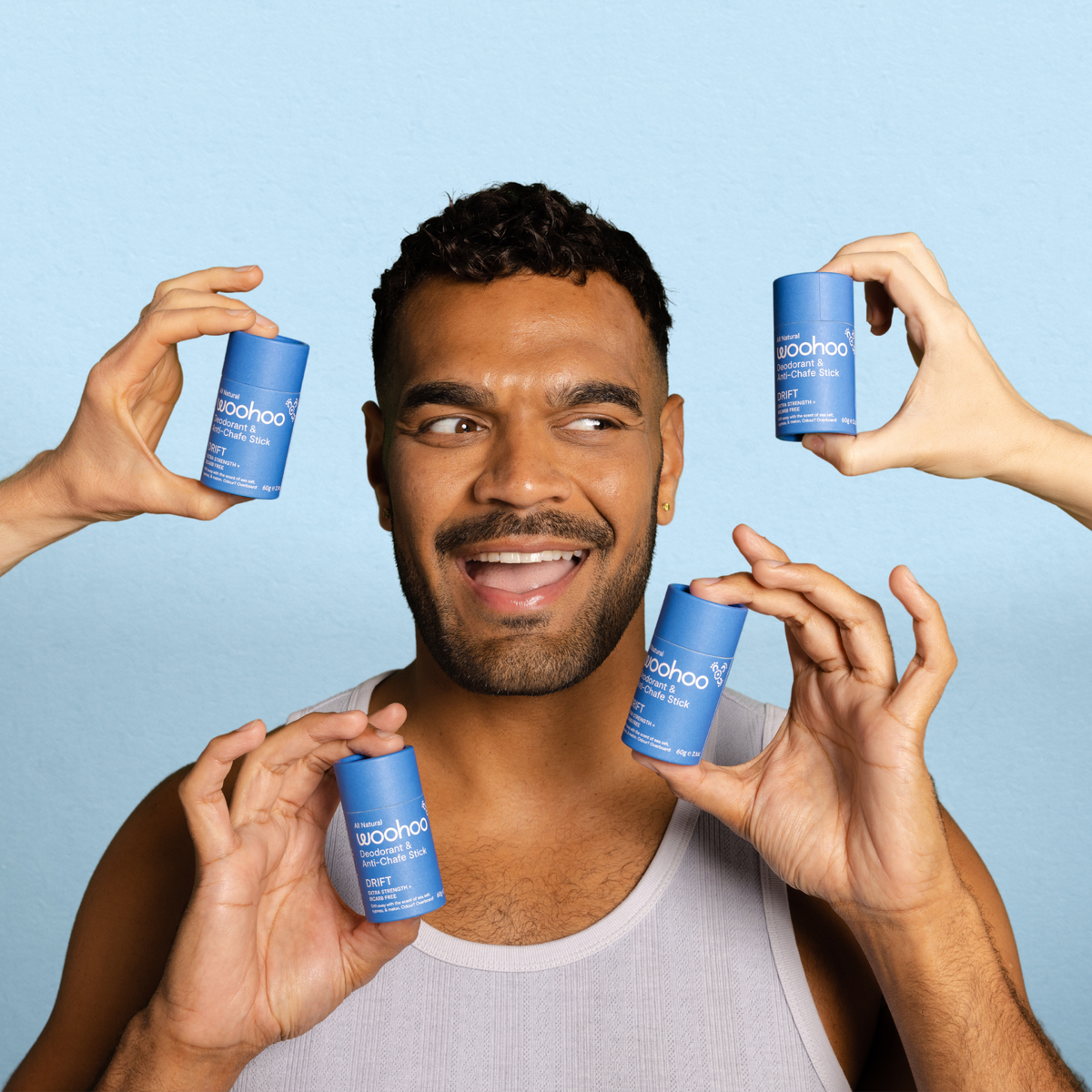 Woohoo Natural Deodorant &amp; Anti-Chafe Stick (Drift) 60g