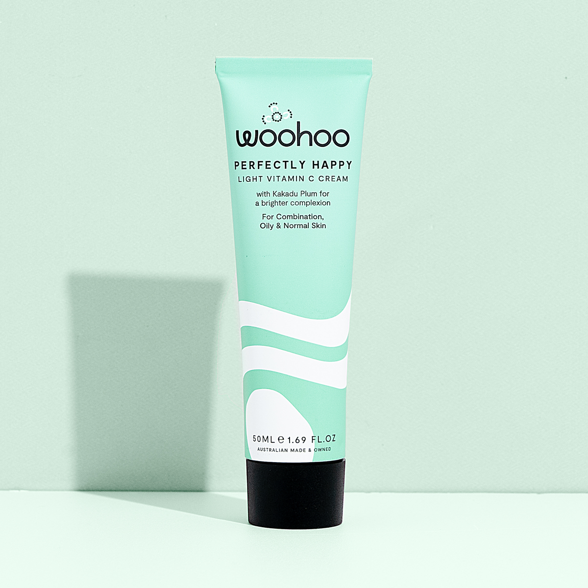 Perfectly Happy Light Vitamin C Cream, 50ml recyclable aluminium tube - lightweight brightening moisturiser with Kakadu Plum.